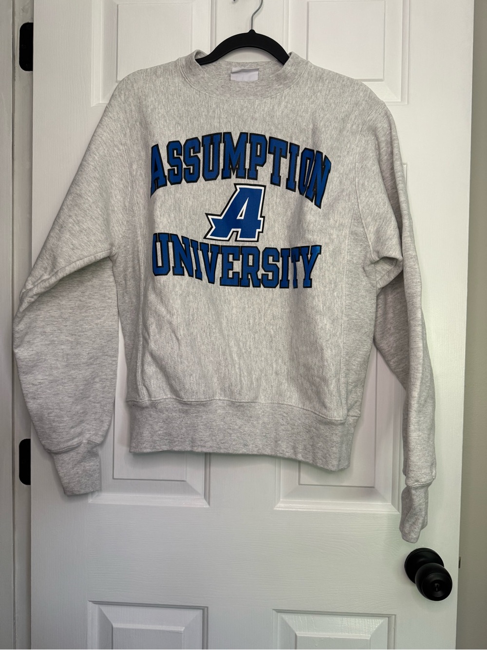 Assumption University Champion Grey Crewneck Sweatshirt